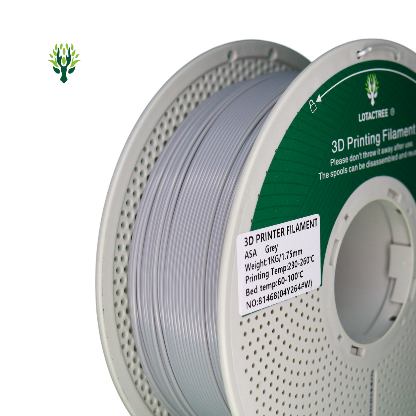 Lotactree - ASA Grey 1kg - Diâmetro 1,75mm
