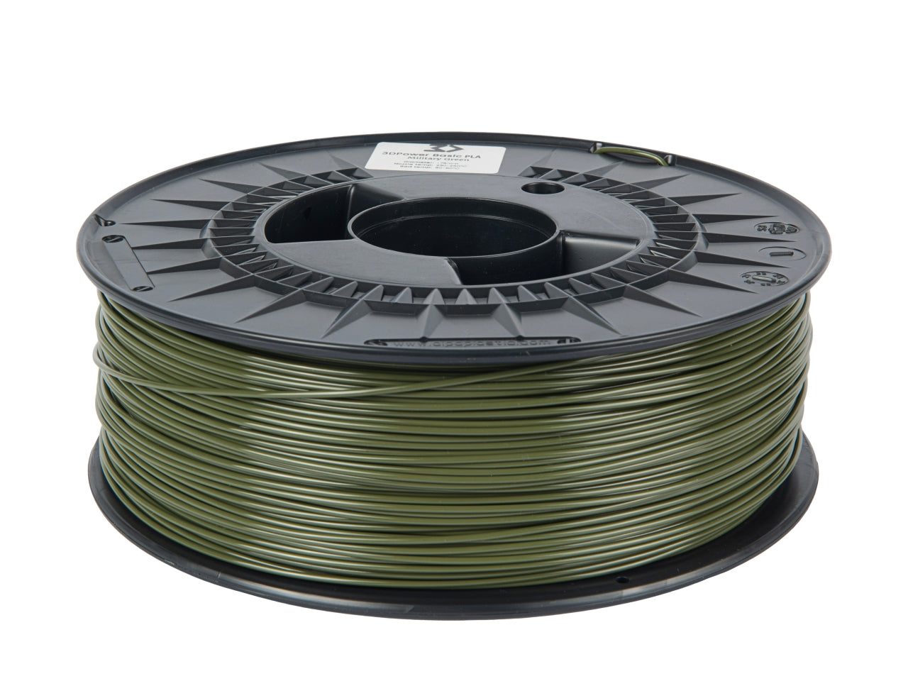 Filamento PLA Basic Verde Militar 1kg - 3DPower 1.75mm