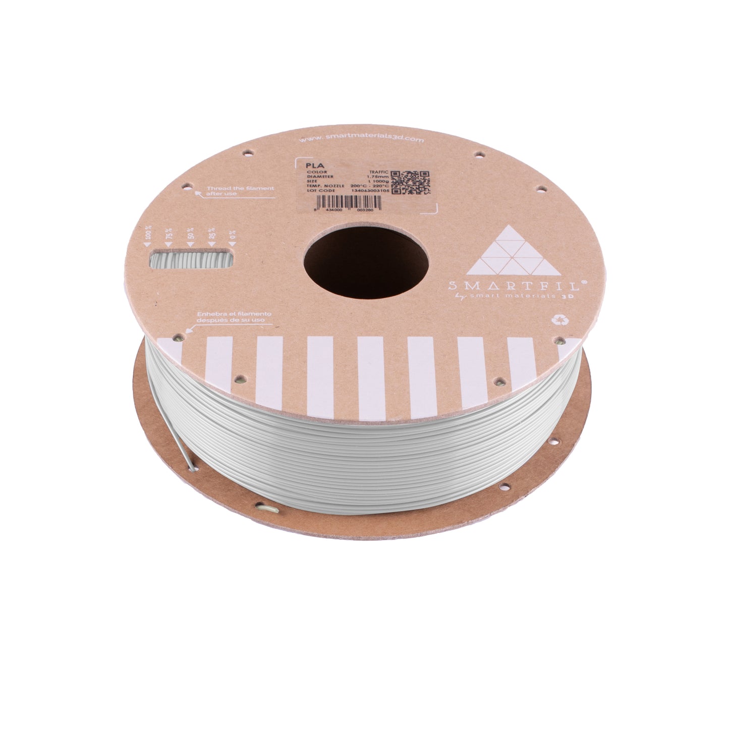 SmartFil PLA Light Grey 1kg - 1.75mm | Cinza Claro