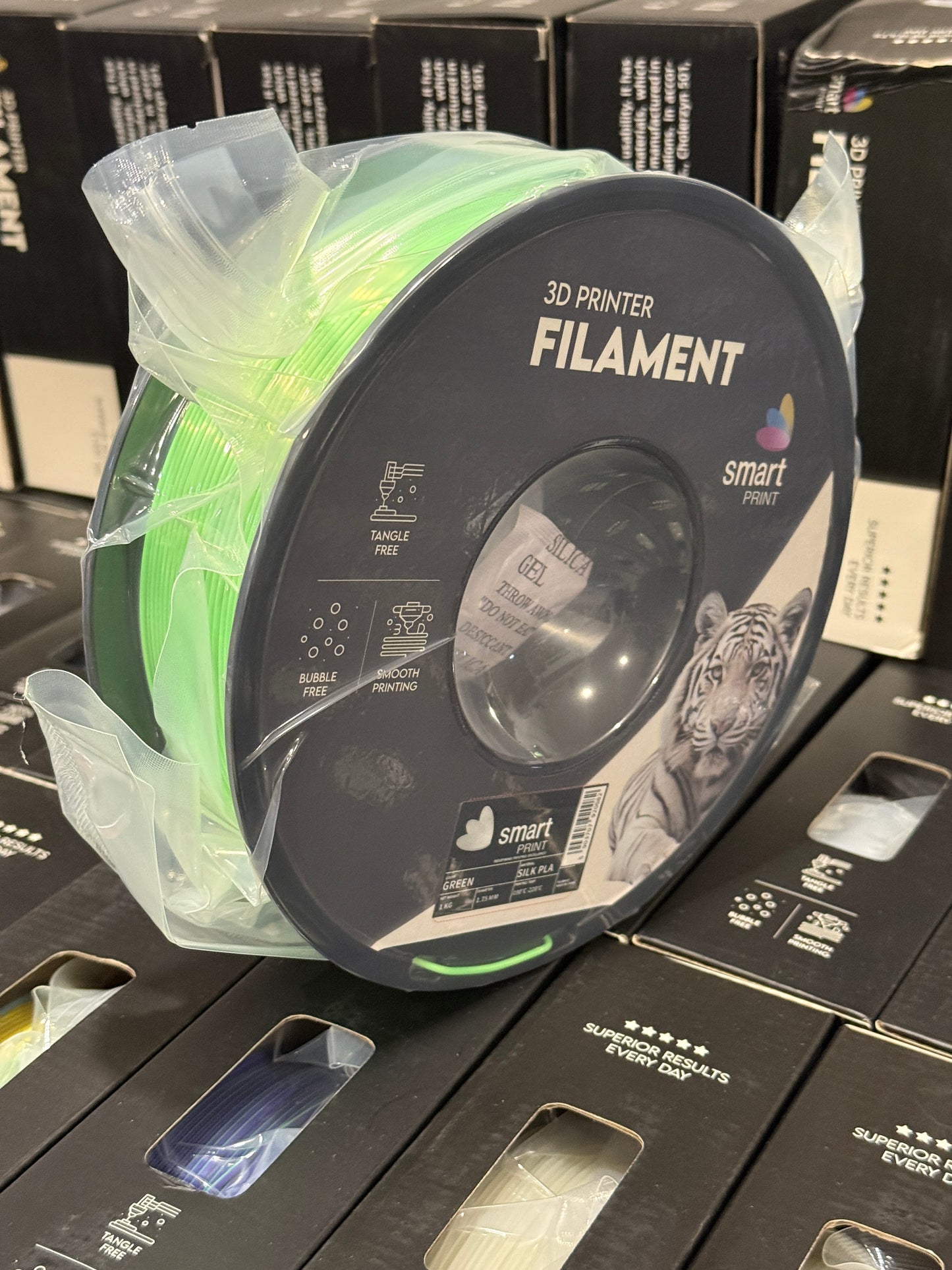 Smart Print - Silk PLA Verde 1kg - Diâmetro 1,75mm