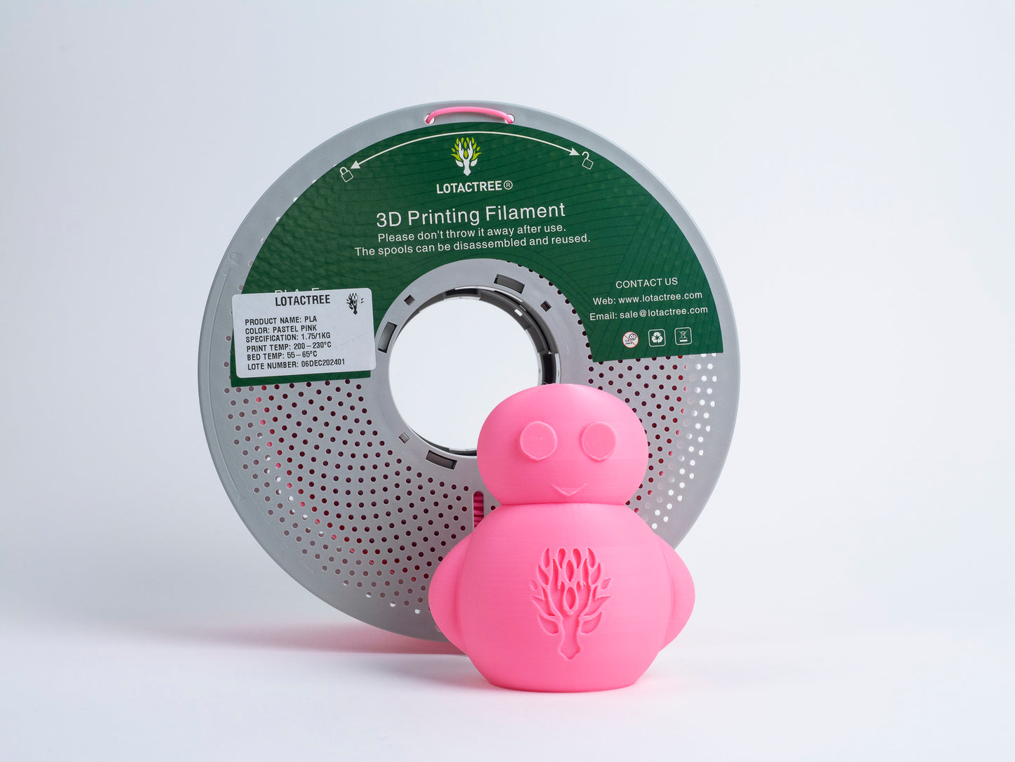 Lotactree - PLA Pastel Pink 1kg - Diâmetro 1,75mm