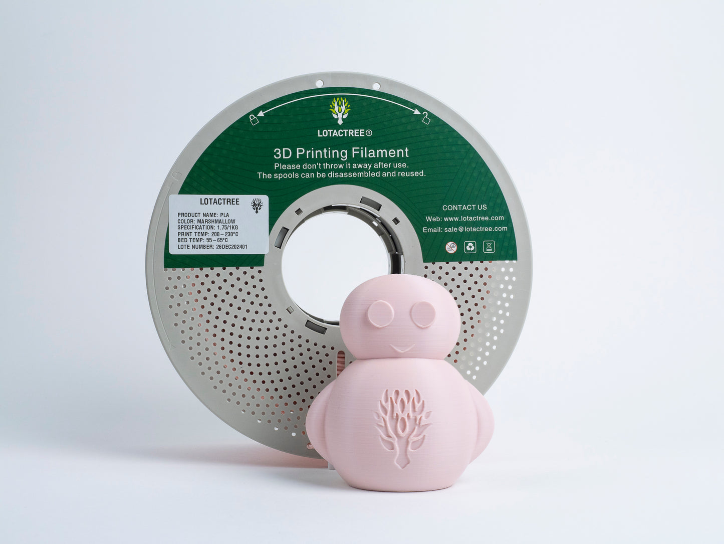 PLA Black 1kg - Diameter 1.75mm - Lotactree
