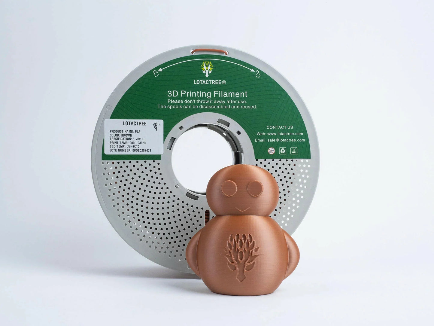Lotactree - PLA Brown 1kg - Diâmetro 1,75mm