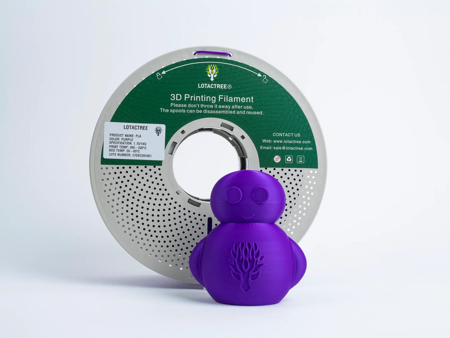PLA Purple 1kg - Diameter 1.75mm - Lotactree