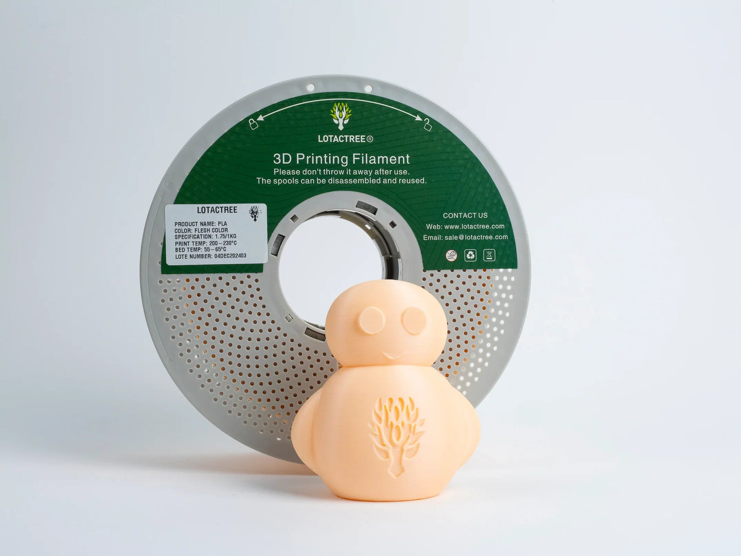 PLA Black 1kg - Diameter 1.75mm - Lotactree