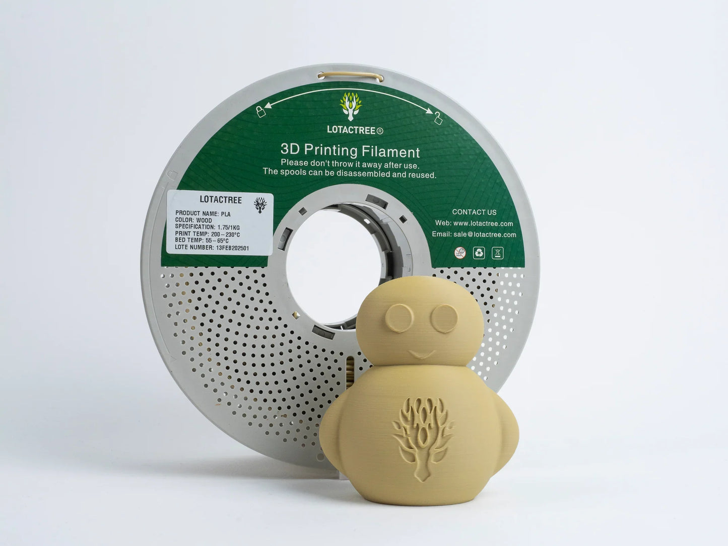 PLA Wood 1kg - Diameter 1.75mm - Lotactree