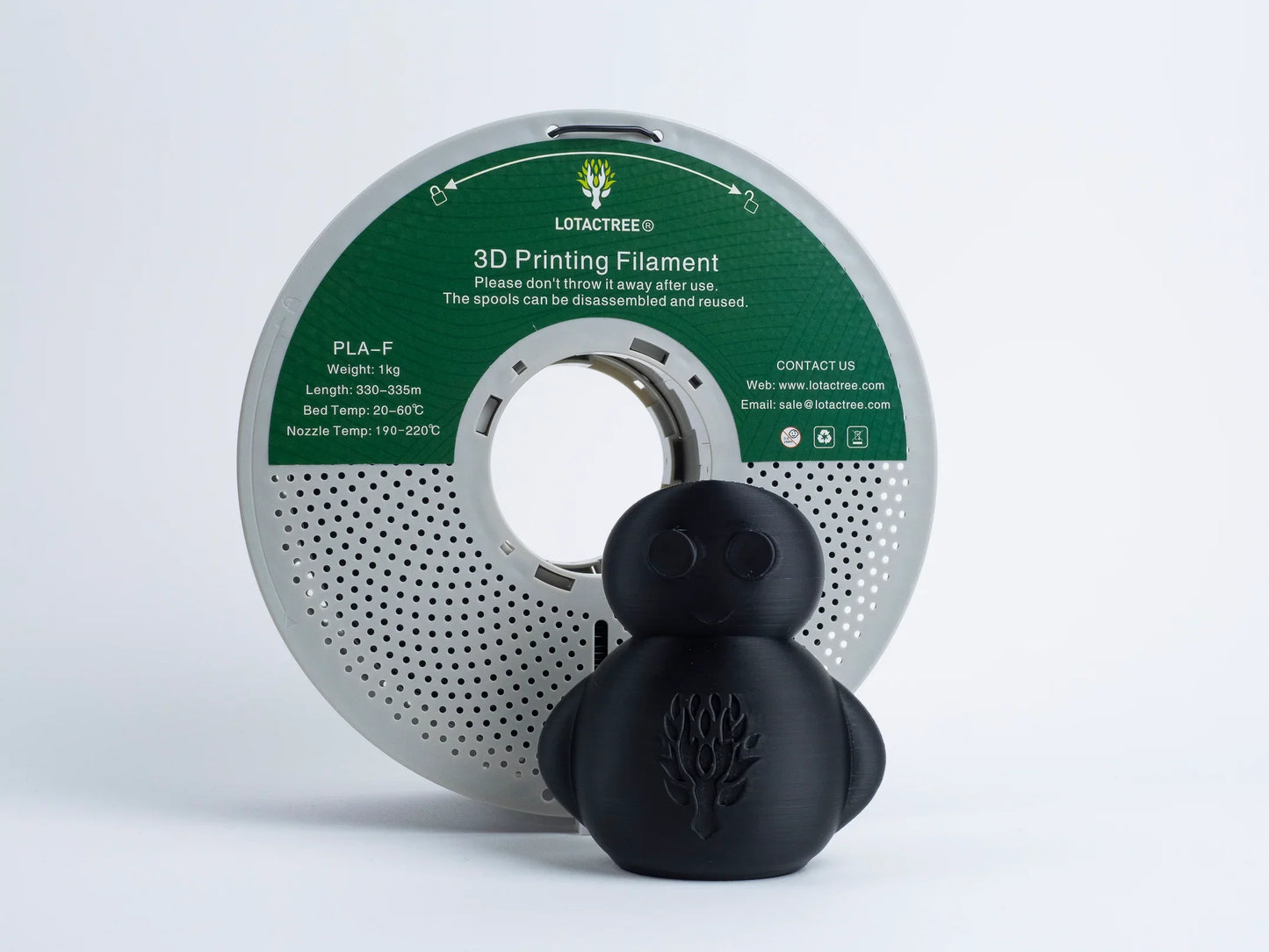 PLA-F Black 1kg - Diameter 1.75mm - Lotactree