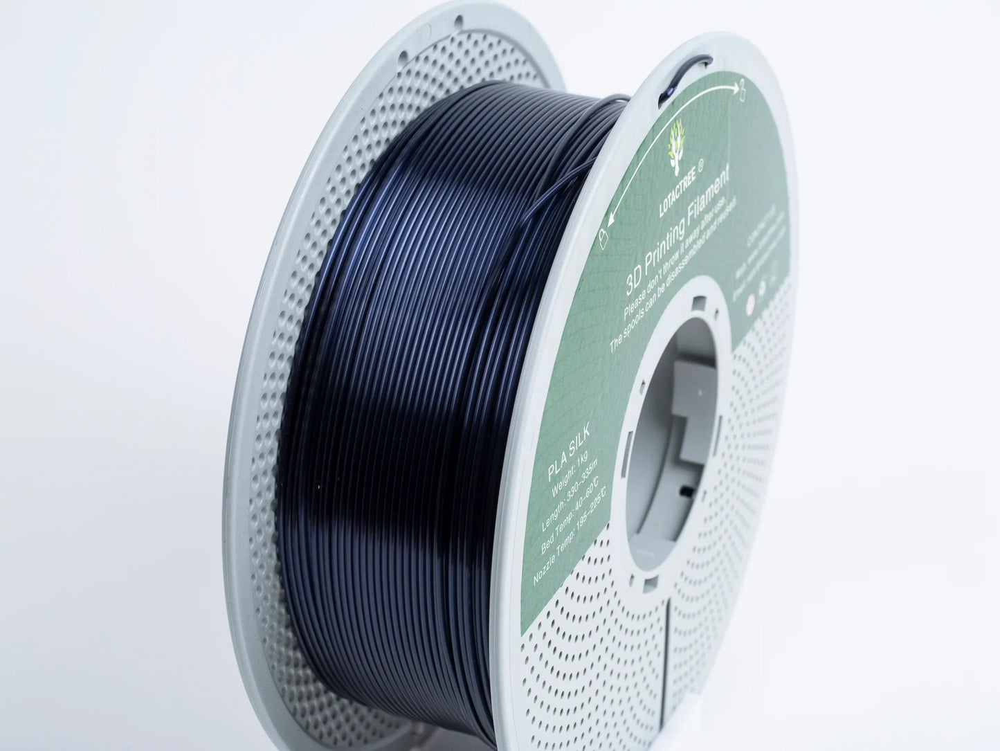 Lotactree - PLA-SILK Black 1kg - Diâmetro 1,75mm