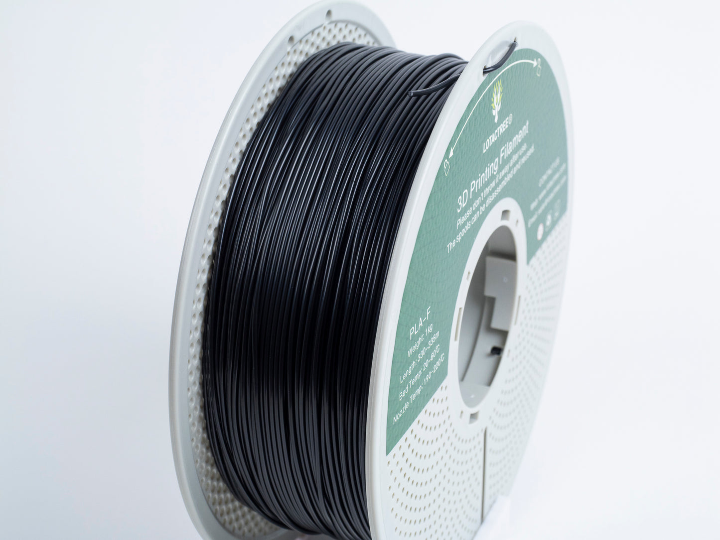 PLA-F Black 1kg - Diâmetro 1,75mm - Lotactree