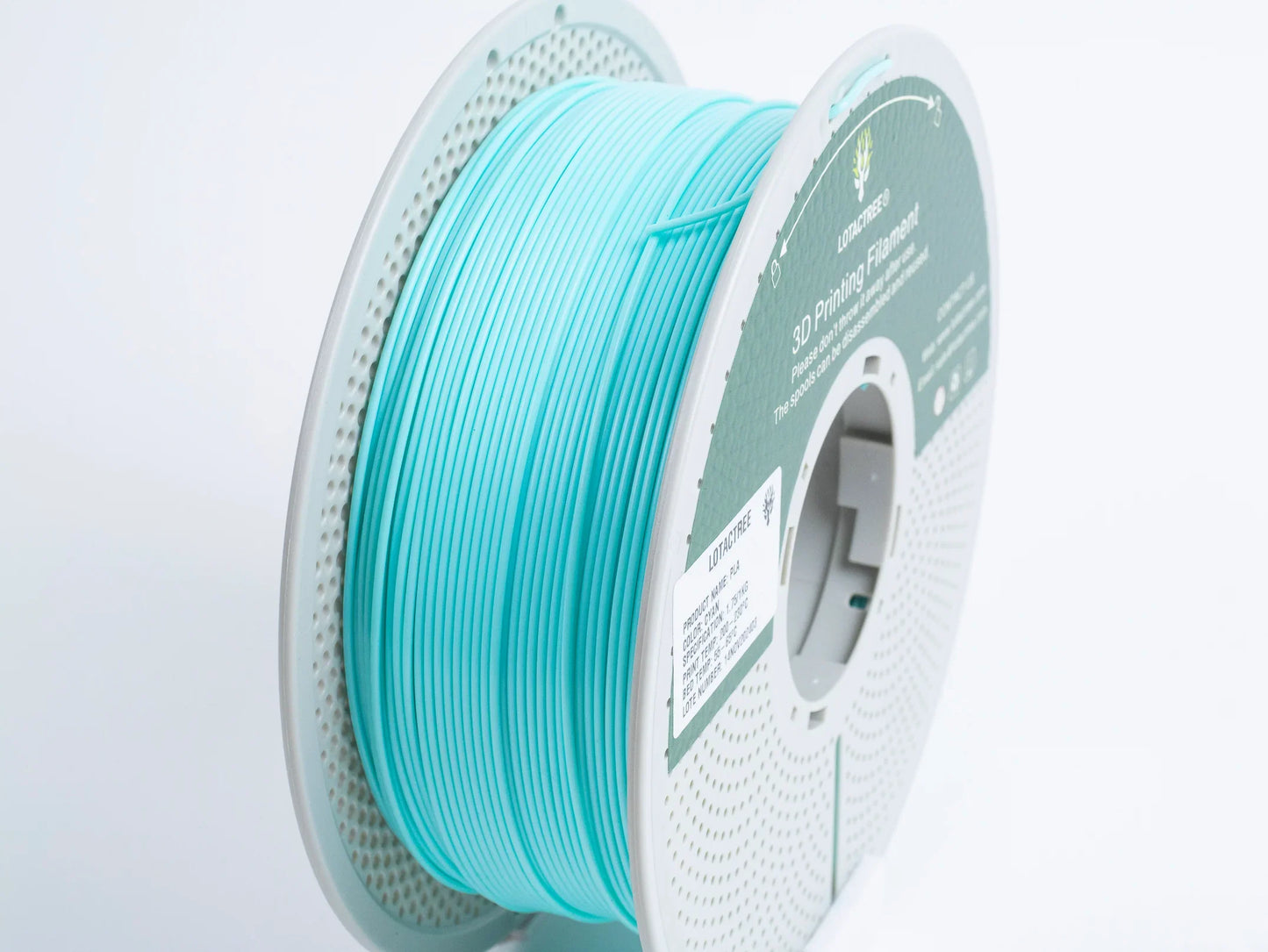 High-quality PLA 3D printing filament in vibrant cyan color for precision and durability