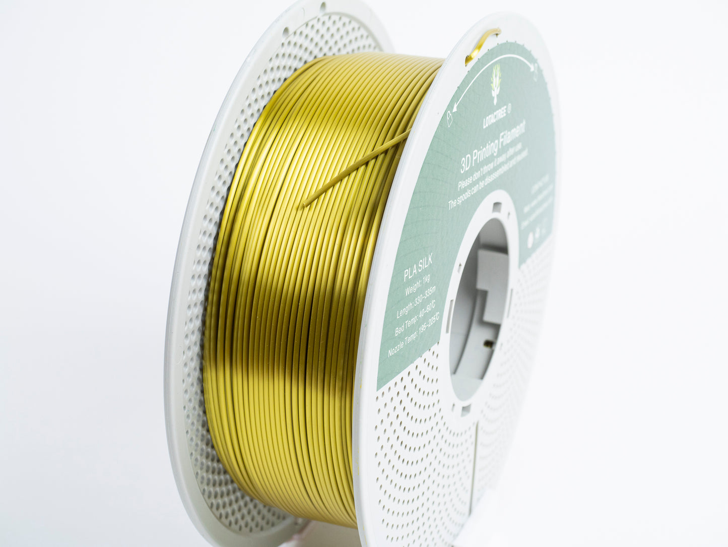 PLA-SILK Greenish Gold 1kg - Diâmetro 1,75mm - Lotactree