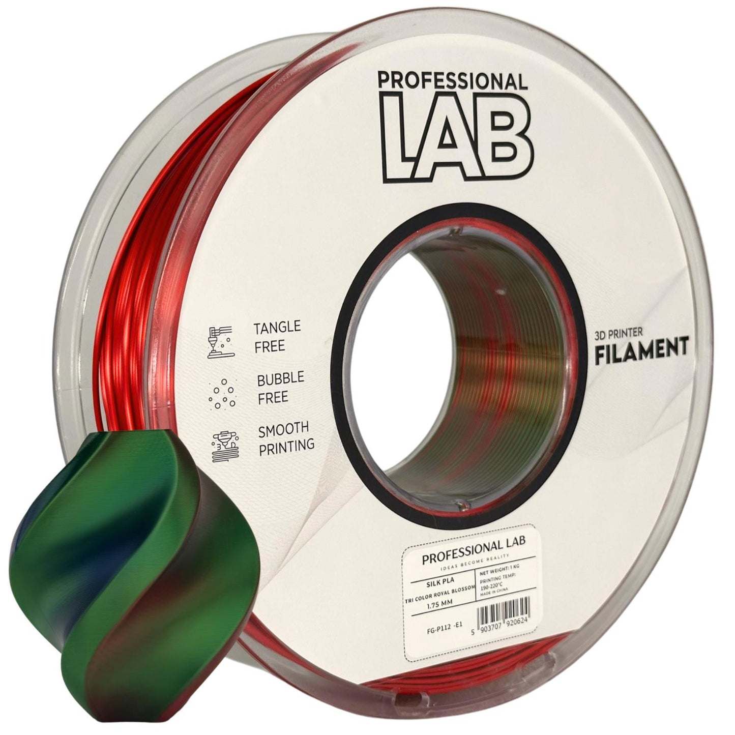 Professional Lab - Silk PLA Tri Color Royal Blossom 1kg - Diâmetro 1,75mm