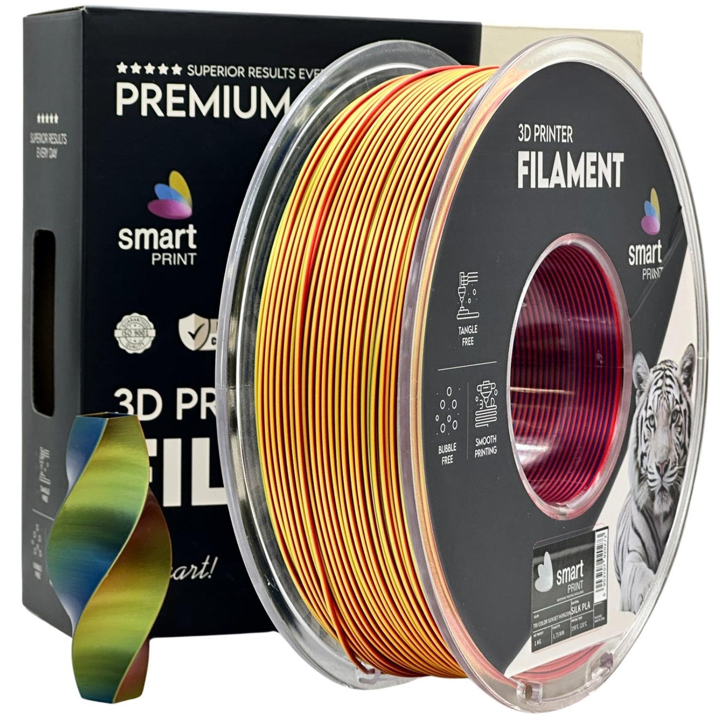 Smart Print - Silk PLA Tri Color Sunset Horizon 1kg - Diâmetro 1,75mm