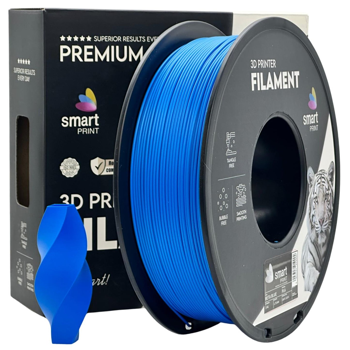 Smart Print - PLA Meta Azul Metálico 1kg - Diâmetro 1,75mm