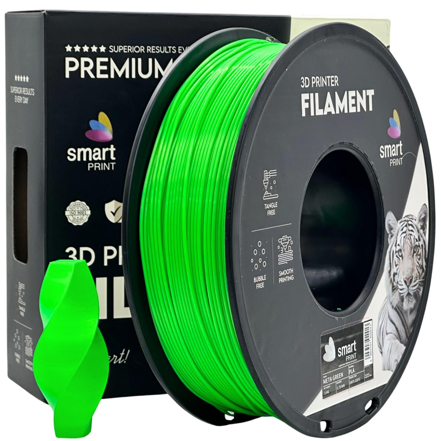 Smart Print - PLA Meta Verde Metálico 1kg - Diâmetro 1,75mm