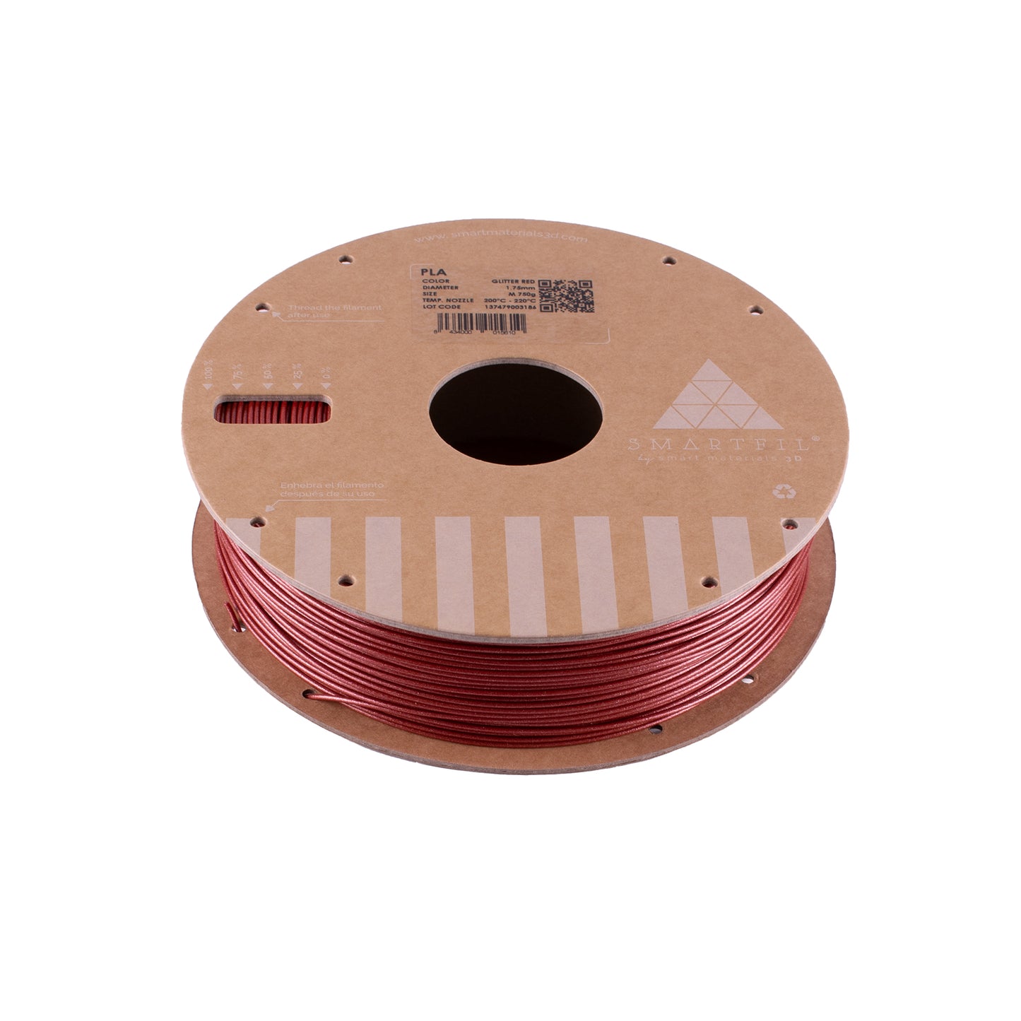 SMARTFIL PLA, GLITTER RED, 1000g