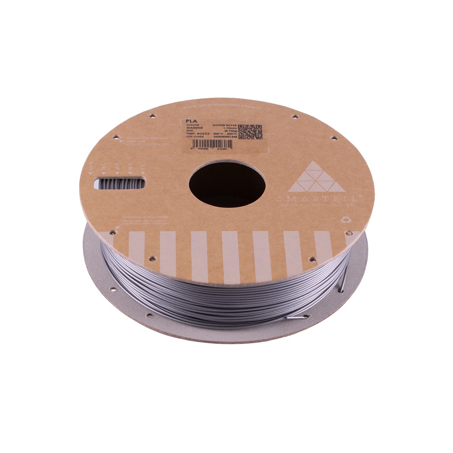 SMARTFIL PLA, GLITTER SILVER, 1000g