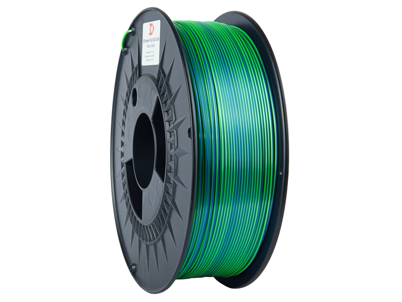 Filamento PLA Silk Dual Azul/Verde 1kg - 3DPower 1.75mm