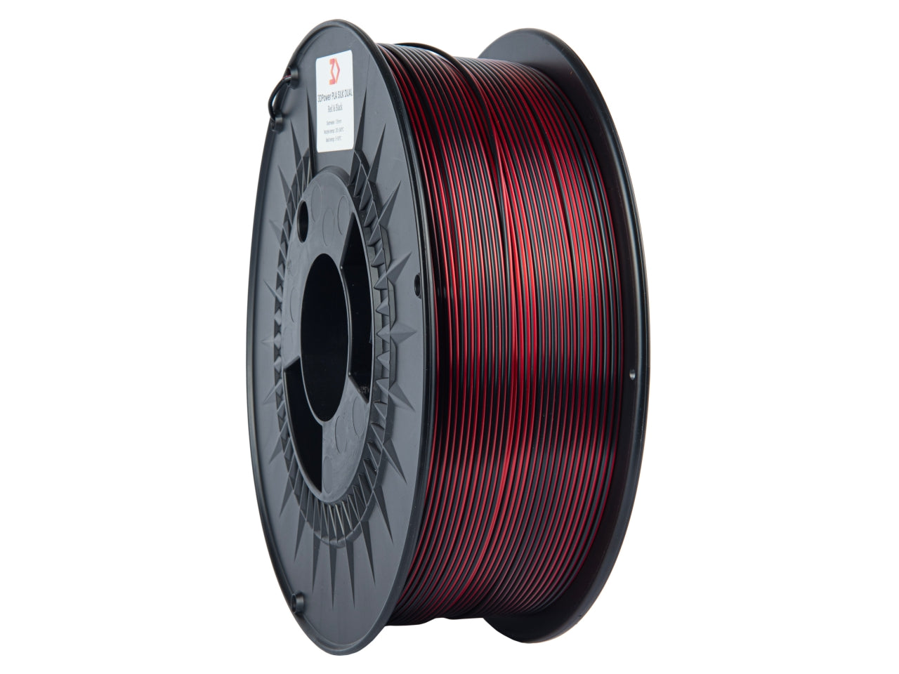 Filamento PLA Silk Dual Vermelho/Preto 1kg - 3DPower 1.75mm