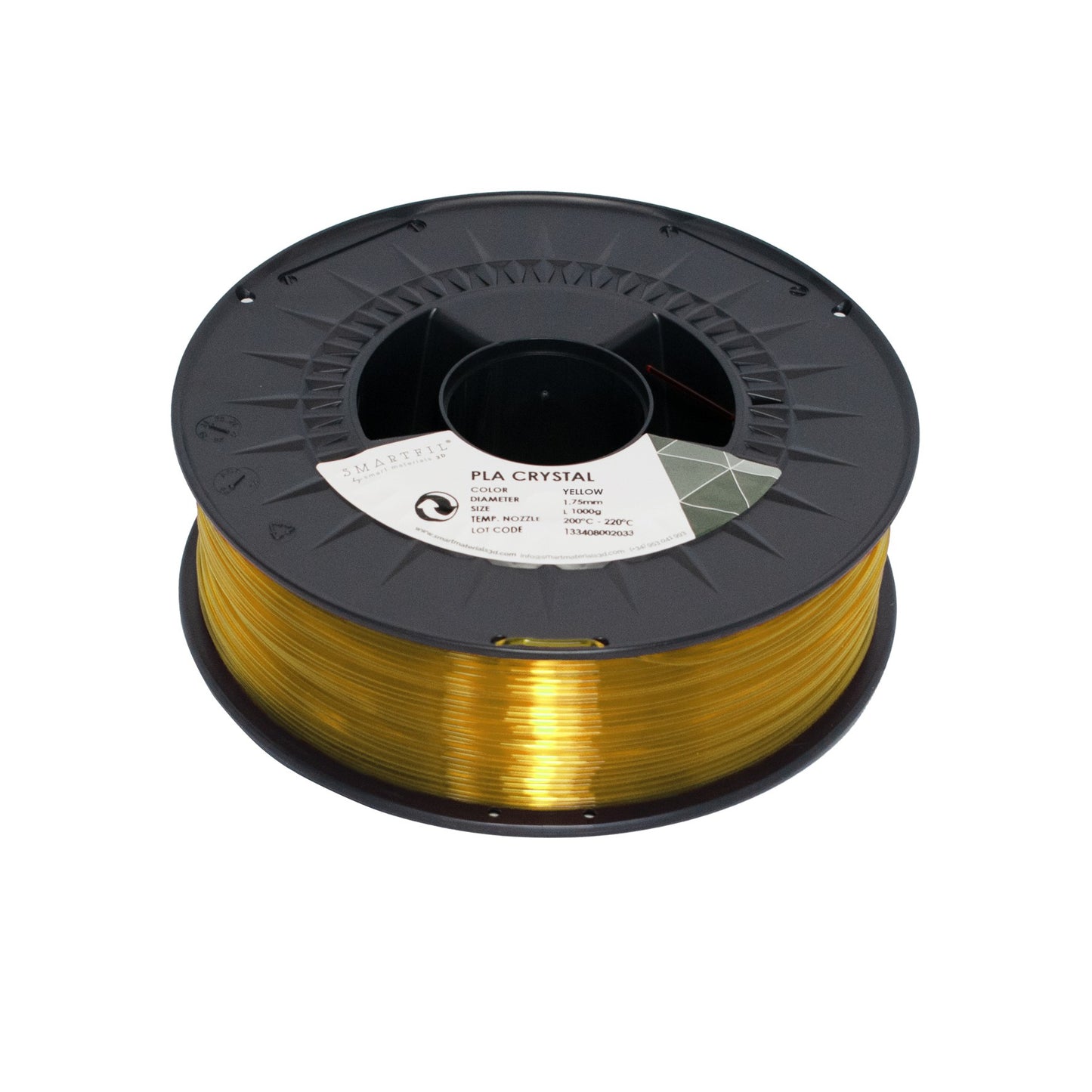 SMARTFIL PLA Crystal, Amarelo Translúcido 1,75mm 1000g