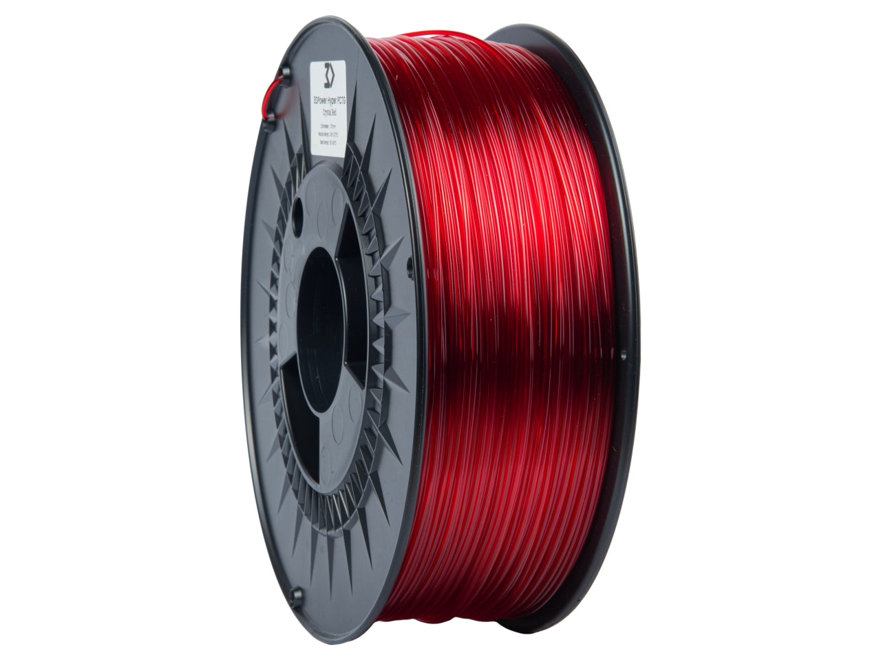 Filamento Hyper PCTG Cristal Vermelho 1kg - 3DPower 1.75mm