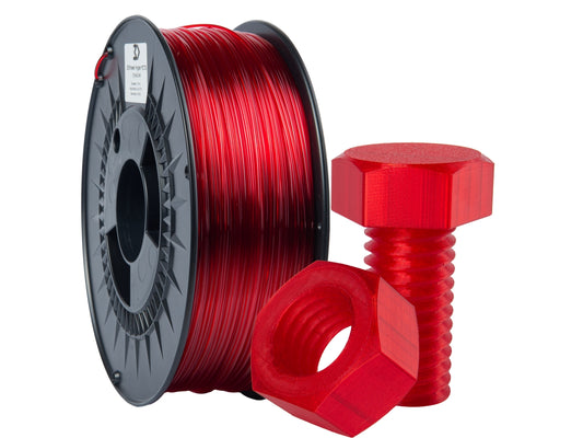 Filamento Hyper PCTG Cristal Vermelho 1kg - 3DPower 1.75mm