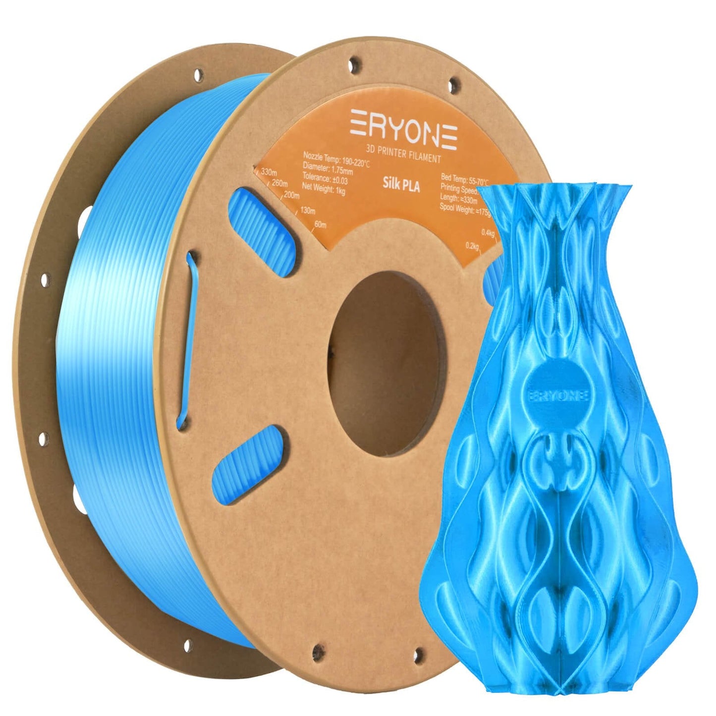ERYONE 3D Printer Filament, PLA Silk Filament - 1.75mm±0.03mm (1kg)