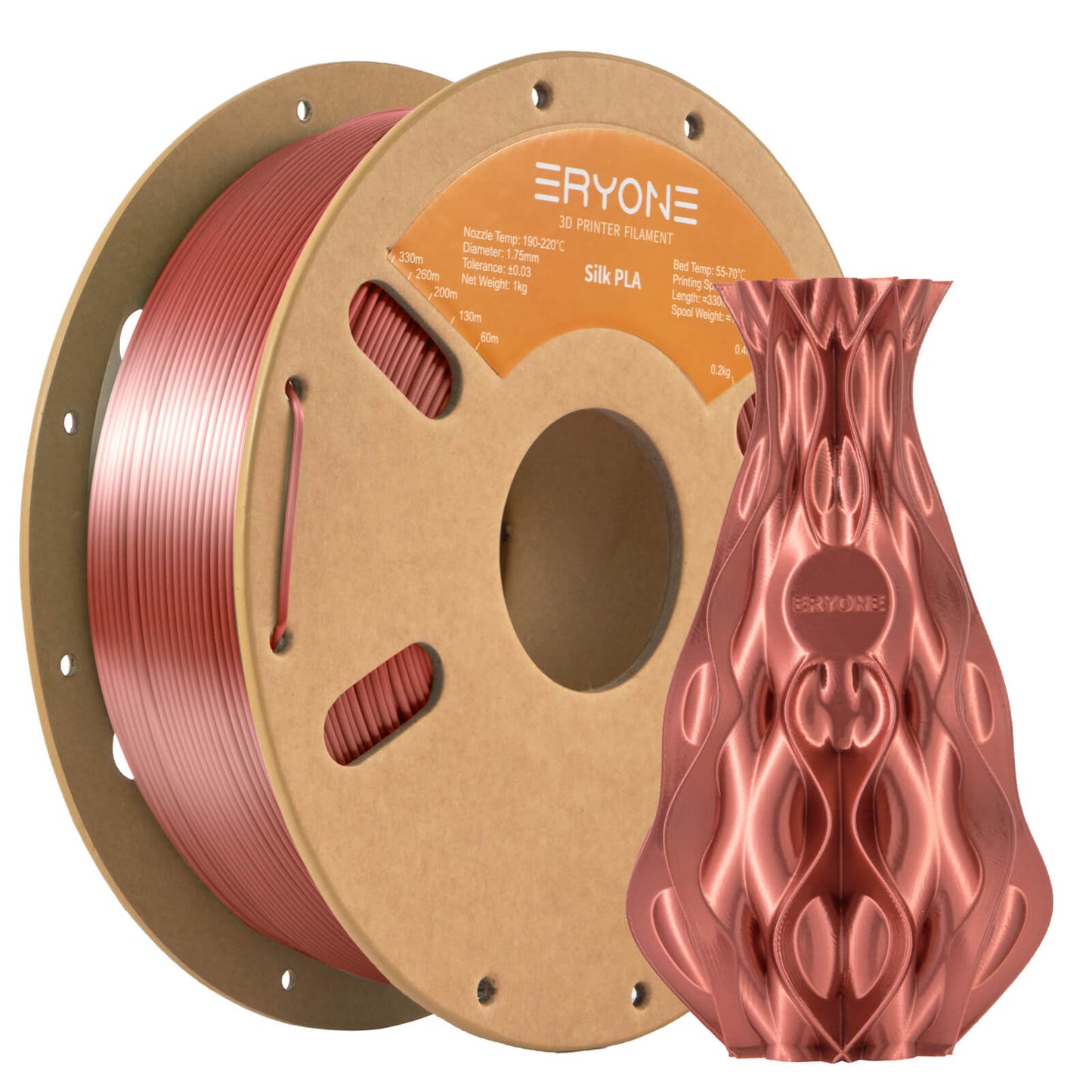 ERYONE 3D Printer Filament, PLA Silk Filament - 1.75mm±0.03mm (1kg)