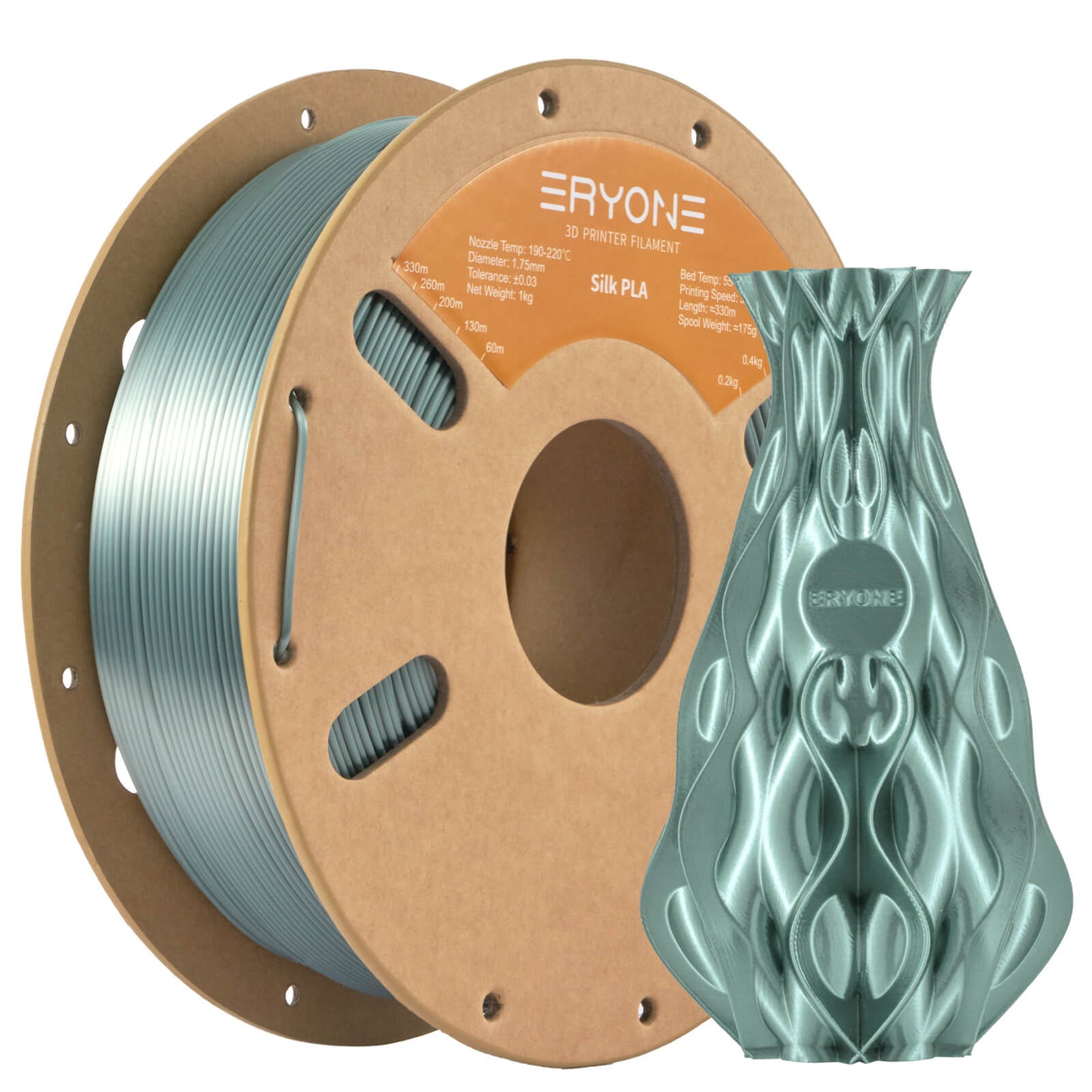 ERYONE 3D Printer Filament, PLA Silk Filament - 1.75mm±0.03mm (1kg)