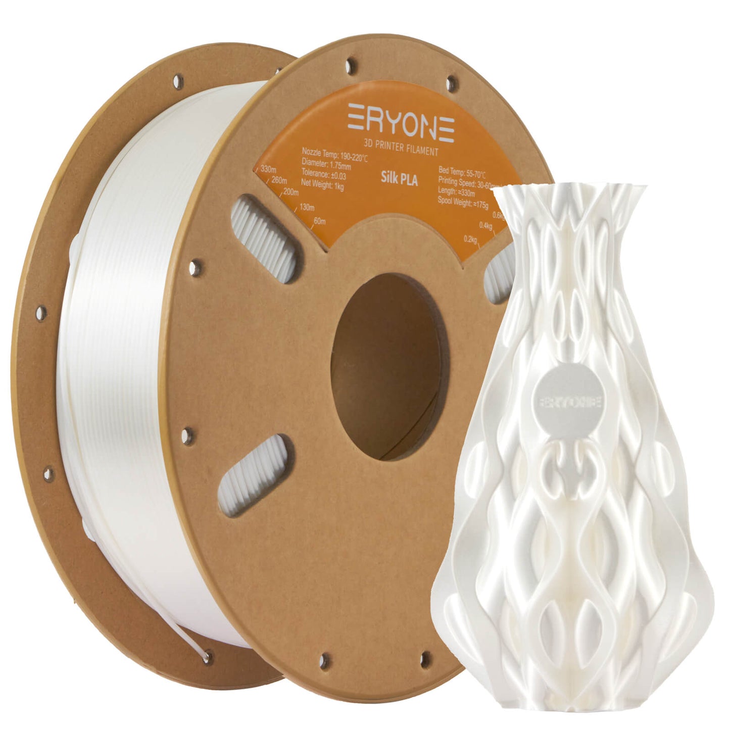 ERYONE 3D Printer Filament, PLA Silk Filament - 1.75mm±0.03mm (1kg)
