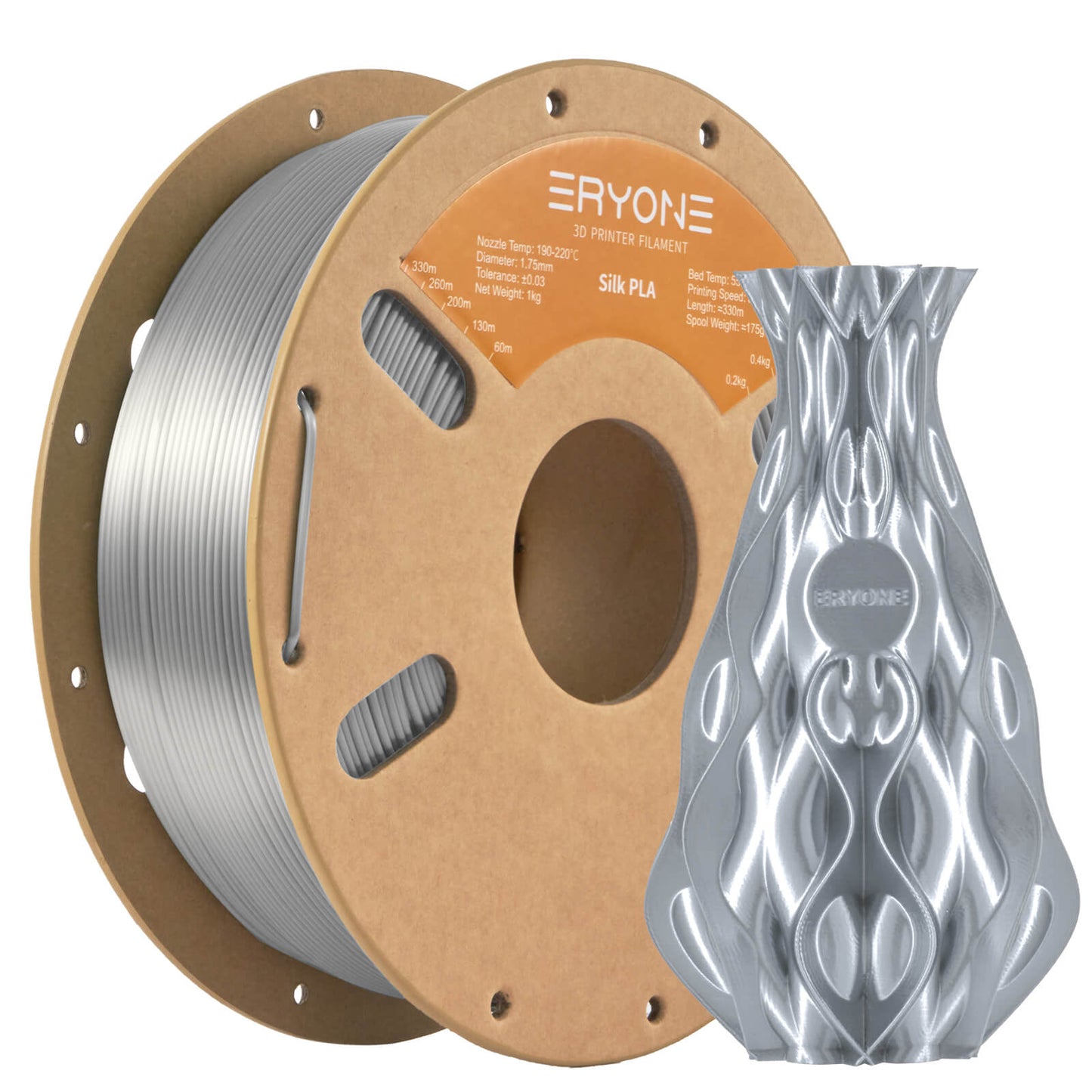 ERYONE 3D Printer Filament, PLA Silk Filament - 1.75mm±0.03mm (1kg)