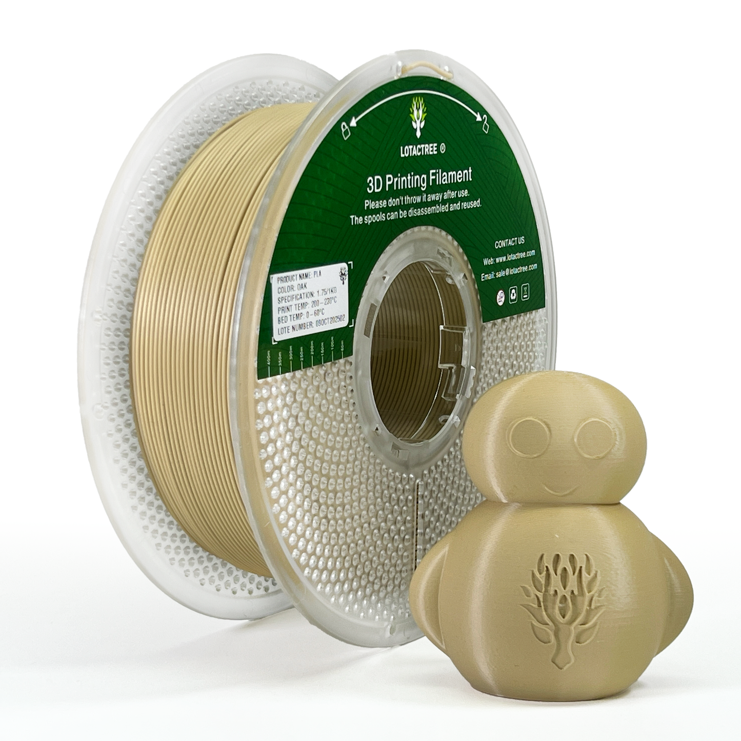 Lotactree - PLA Oak 1kg - Diâmetro 1,75mm