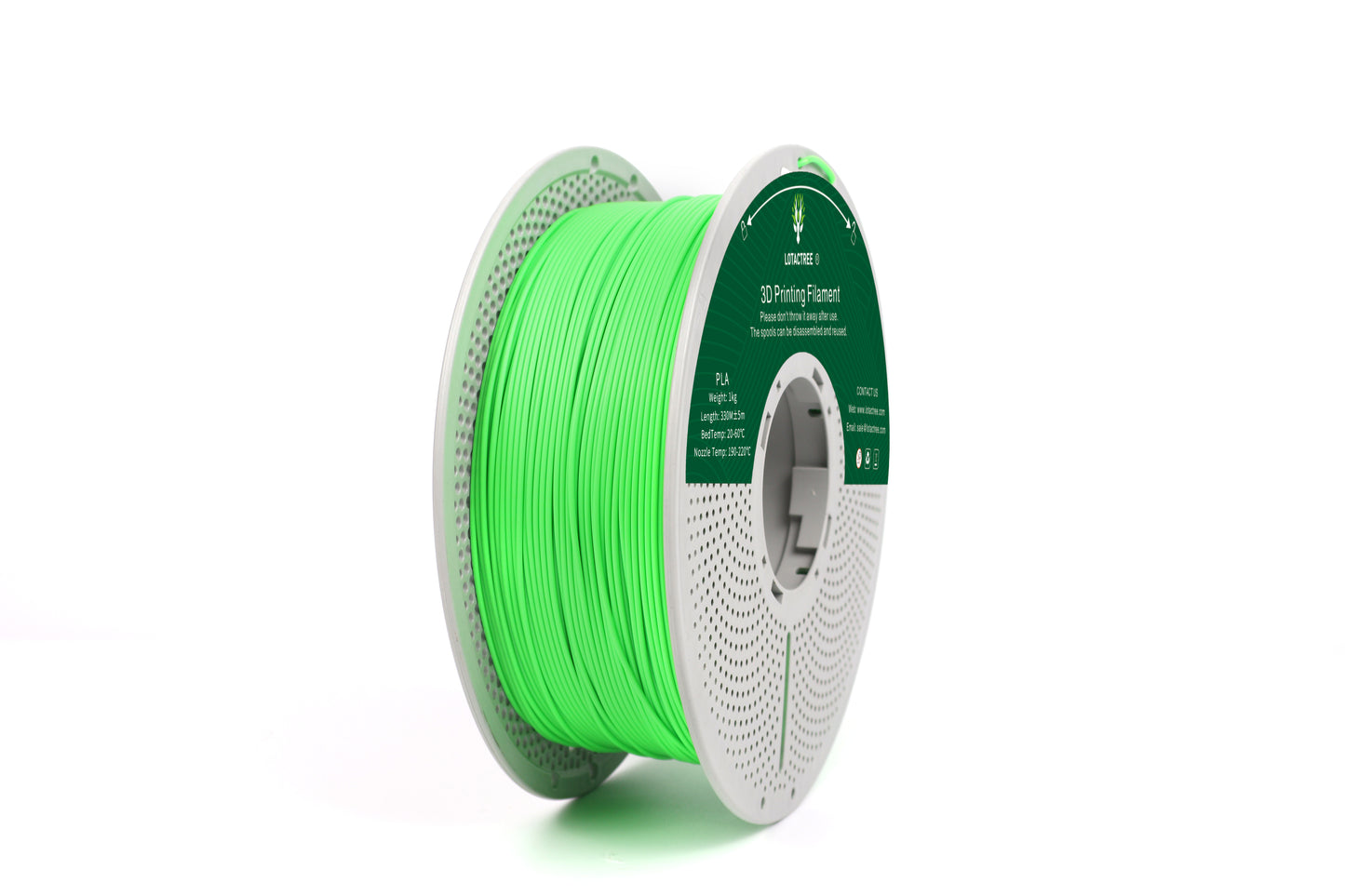 PLA Neon Green 1kg - Diâmetro 1,75mm - Lotactree