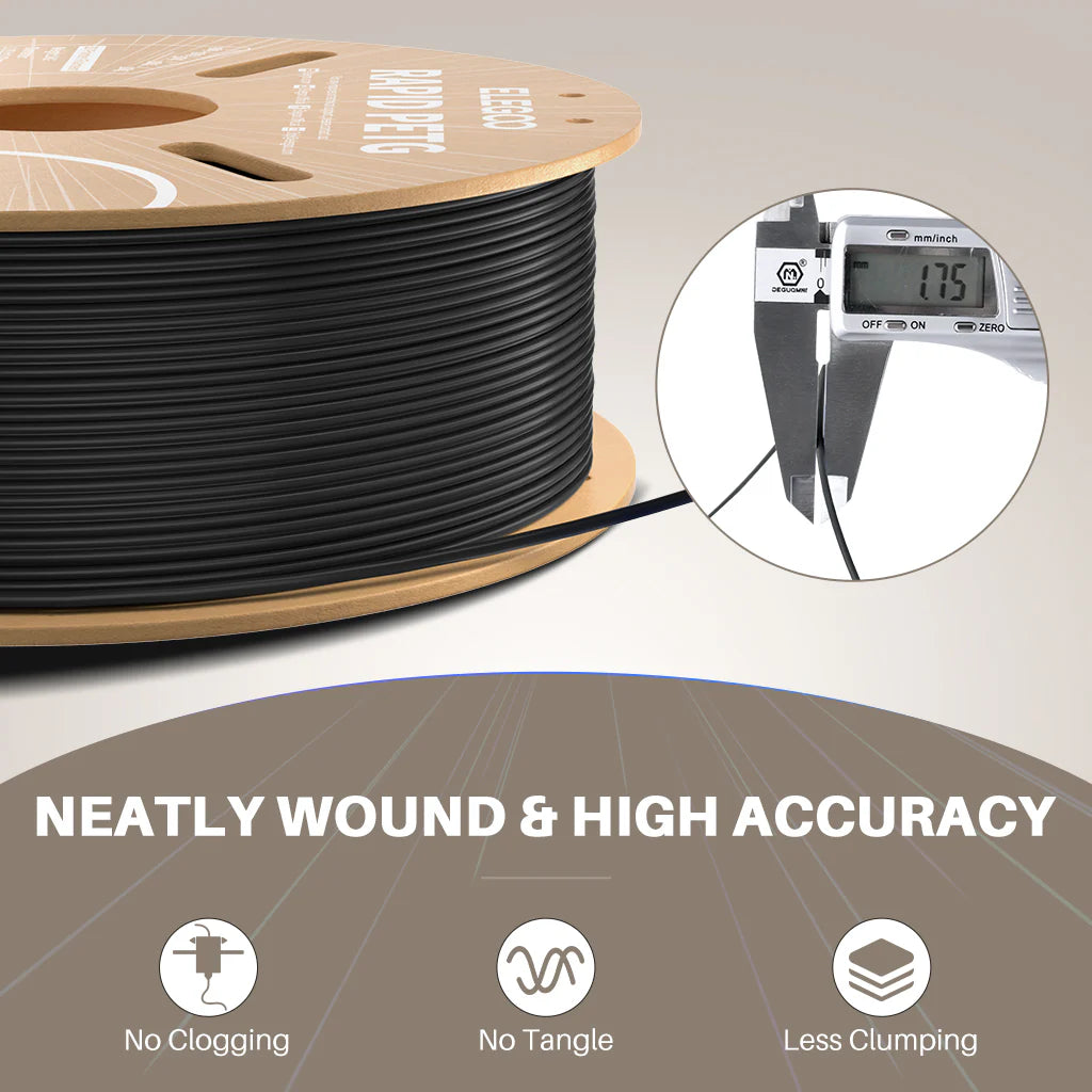 PETG Black 1kg - Diameter 1.75mm - Lotactree