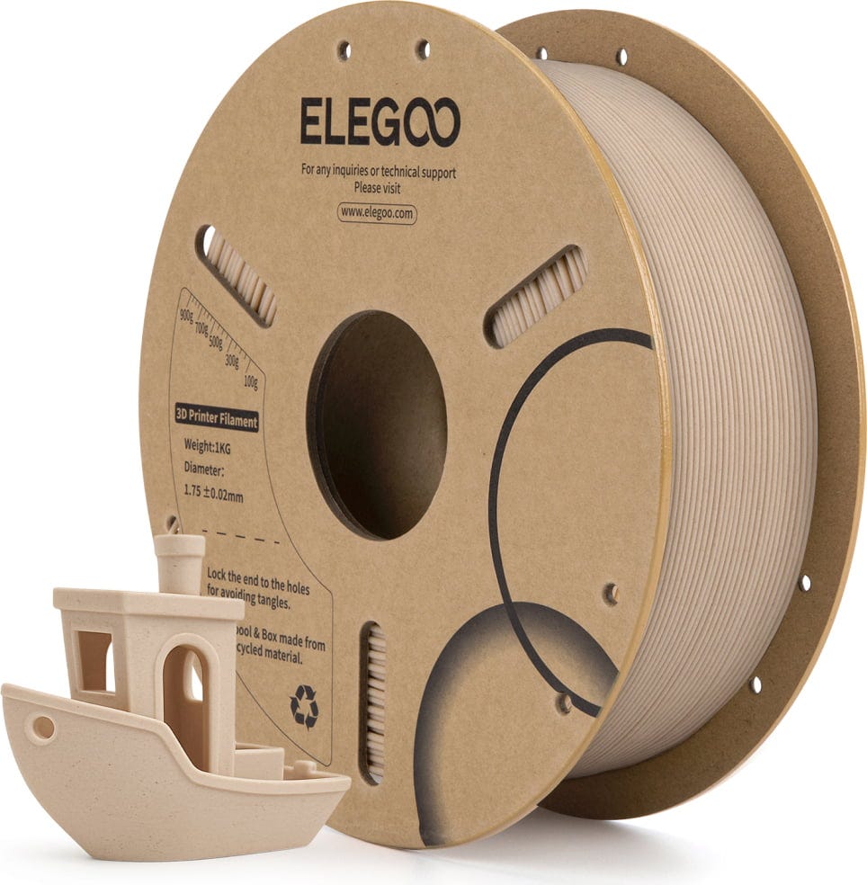 ELEGOO PLA Special Wood 1kg - Oak Wood / Light Brown