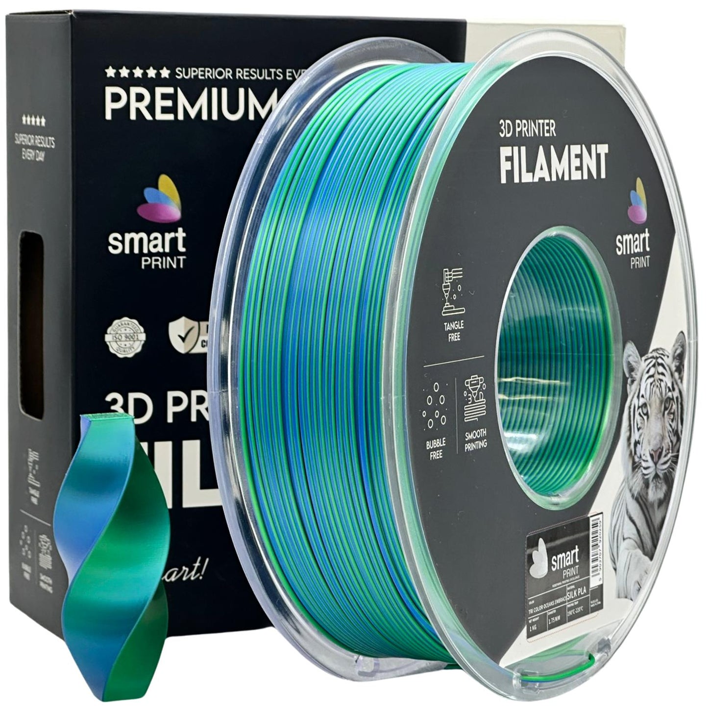 Smart Print - Silk PLA Dual Color Oceans Embrace 1kg - Diâmetro 1,75mm