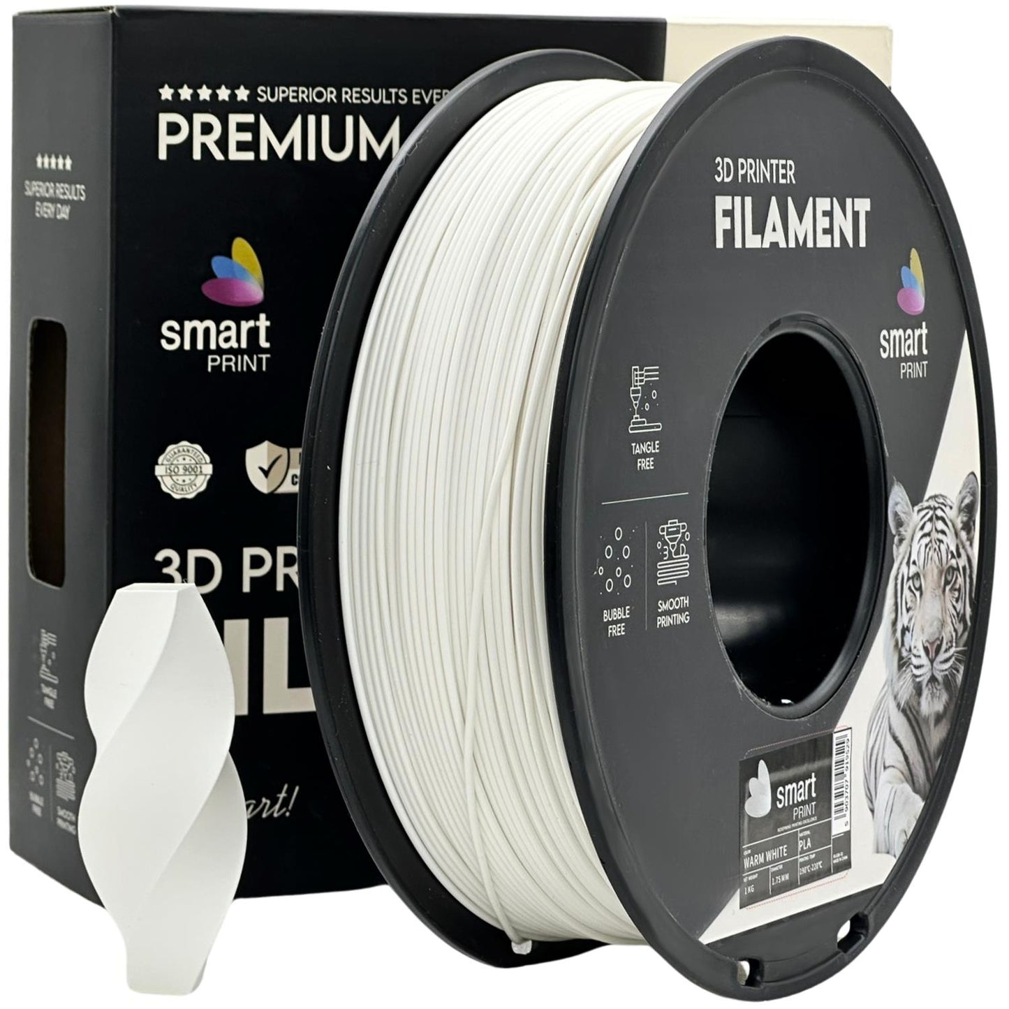Smart Print - PLA Branco Quente 1kg - Diâmetro 1,75mm