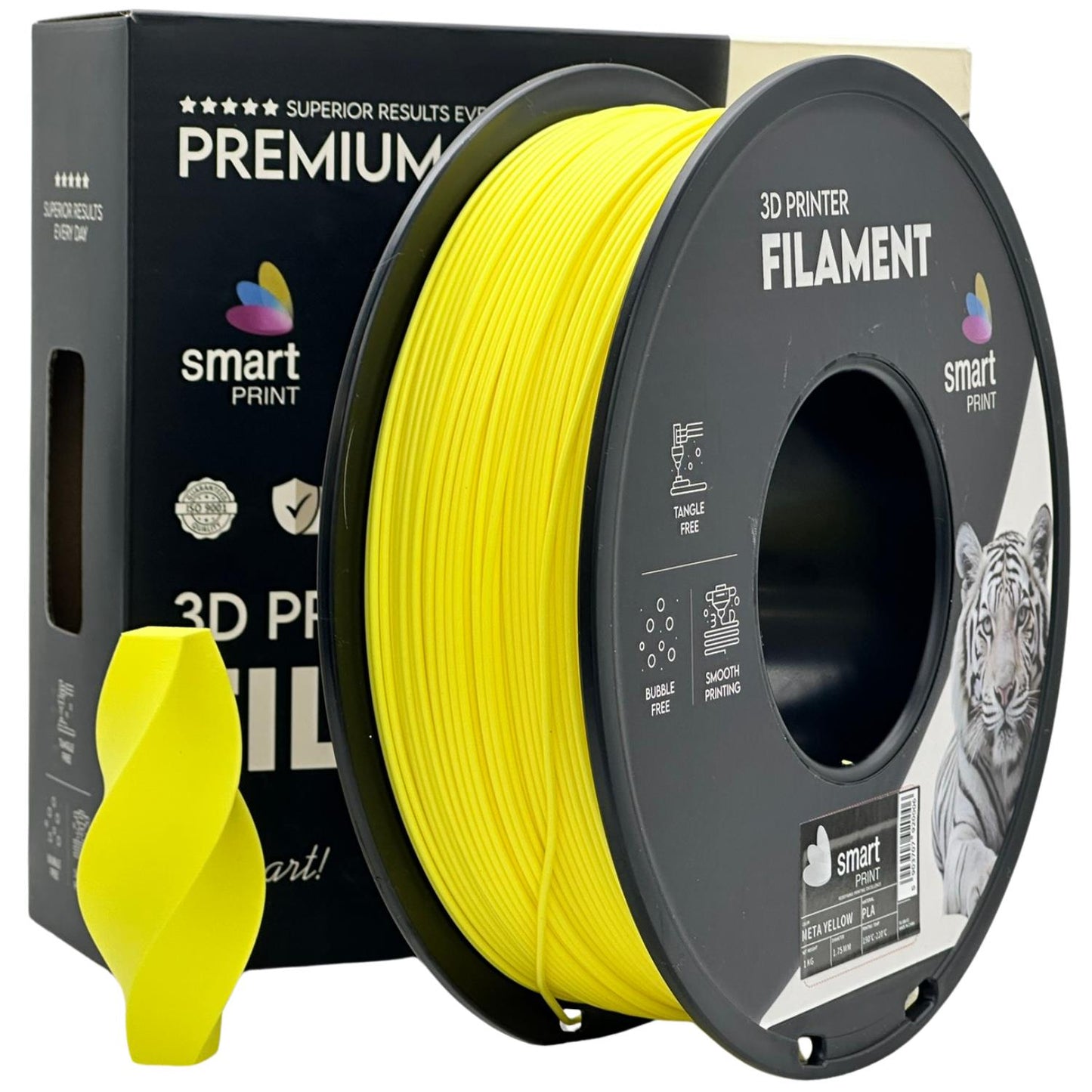 Smart Print - PLA Meta Amarelo Metálico 1kg - Diâmetro 1,75mm