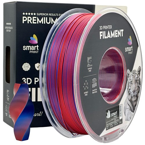 Smart Print - Silk PLA Dual Color Red Blue 1kg - Diâmetro 1,75mm